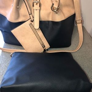 Leather hand bag, purse,crossbody, wristlet